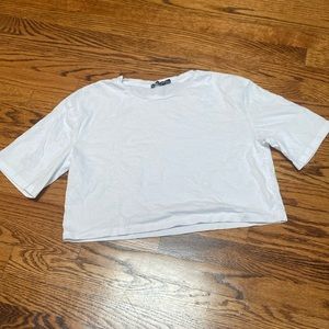 Boohoo white short sleeve